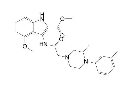 methyl 4-methoxy-3-({[3-methyl-4-(3-methylphenyl)-1-piperazinyl]acetyl}amino)-1H-indole-2-carboxylate