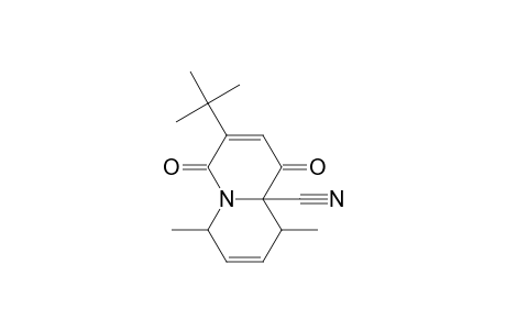 3-tert-Butyl-6-cyano-7,10-dimethyl-1-azabicyclo(4.4.0)deca-3.8-diene-2,5dione