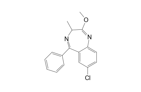 3H-1,4-Benzodiazepine, 7-chloro-2-methoxy-3-methyl-5-phenyl-