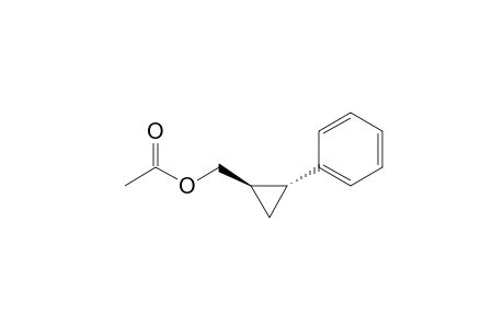 Cyclopropanemethanol, 2-phenyl-, acetate, trans-