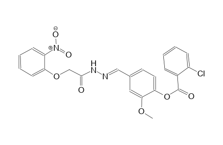 2-methoxy-4-((E)-{[(2-nitrophenoxy)acetyl]hydrazono}methyl)phenyl 2-chlorobenzoate