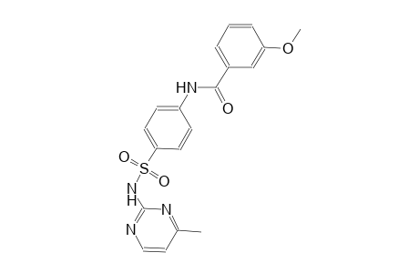 3-methoxy-N-(4-{[(4-methyl-2-pyrimidinyl)amino]sulfonyl}phenyl)benzamide
