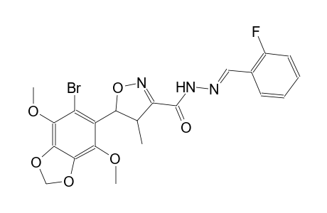 3-isoxazolecarboxylic acid, 5-(6-bromo-4,7-dimethoxy-1,3-benzodioxol-5-yl)-4,5-dihydro-4-methyl-, 2-[(E)-(2-fluorophenyl)methylidene]hydrazide