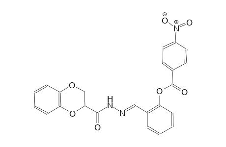 2-{(E)-[2-(2,3-dihydro-1,4-benzodioxin-2-ylcarbonyl)hydrazono]methyl}phenyl 4-nitrobenzoate