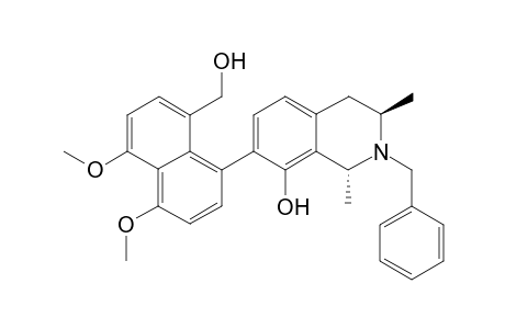 (1R,3R,7M)-2-Benzyl-1,2,3,4-tetrahydro-7-(2-hydromethyl-4,5-dimethoxynaphth-1-yl)-1,3-dimethylisoquinolin-8-ol
