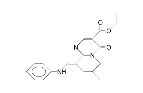 (E)-9-(Phenylamino-methylene)-3-carboxyethyl-7-methyl-6,7,8,9-tetrahydro-4H-pyrido(1,2-A)pyrimidin-4-one