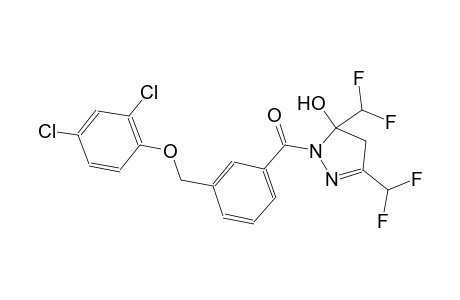 1-{3-[(2,4-dichlorophenoxy)methyl]benzoyl}-3,5-bis(difluoromethyl)-4,5-dihydro-1H-pyrazol-5-ol