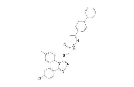 acetic acid, [[5-(4-chlorophenyl)-4-(4-methylphenyl)-4H-1,2,4-triazol-3-yl]thio]-, 2-[(E)-1-[1,1'-biphenyl]-4-ylethylidene]hydrazide