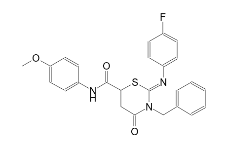 (2Z)-3-benzyl-2-[(4-fluorophenyl)imino]-N-(4-methoxyphenyl)-4-oxotetrahydro-2H-1,3-thiazine-6-carboxamide