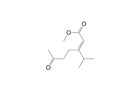 2-Heptenoic acid, 3-(1-methylethyl)-6-oxo-, methyl ester, (E)-