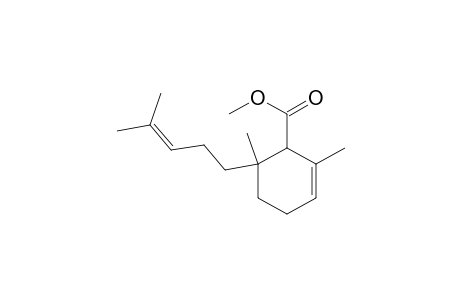 2-Cyclohexene-1-carboxylic acid, 2,6-dimethyl-6-(4-methyl-3-pentenyl)-, methyl ester