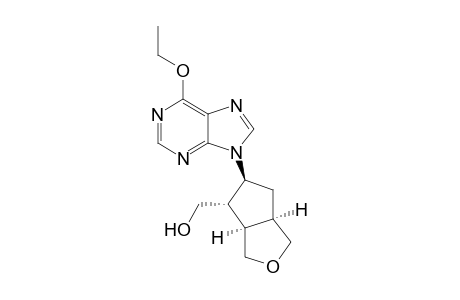 (+-)-(1R*,5R*,6S*,7S*)-[7-(6'-Ethoxy-9'H-purin-9'-yl)-3-oxabicyclo[3.3.0]oct-6-yl]methanol