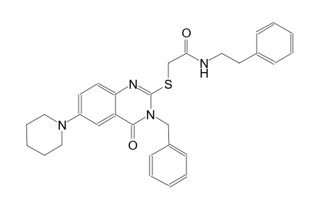 acetamide, 2-[[3,4-dihydro-4-oxo-3-(phenylmethyl)-6-(1-piperidinyl)-2-quinazolinyl]thio]-N-(2-phenylethyl)-