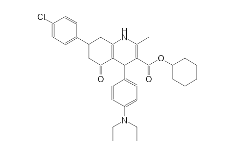 cyclohexyl 7-(4-chlorophenyl)-4-[4-(diethylamino)phenyl]-2-methyl-5-oxo-1,4,5,6,7,8-hexahydro-3-quinolinecarboxylate