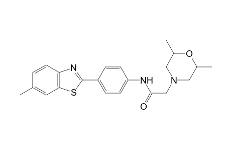 2-(2,6-Dimethyl-4-morpholinyl)-N-[4-(6-methyl-1,3-benzothiazol-2-yl)phenyl]acetamide