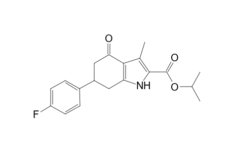 1H-Indole-2-carboxylic acid, 6-(4-fluorophenyl)-3-methyl-4-oxo-4,5,6,7-tetrahydro-, isopropyl ester