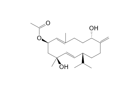 4,13-Cyclotetradecadiene-1,3,8-triol, 1,5-dimethyl-9-methylene-12-(1-methylethyl)-, 3-acetate, [1S-(1R*,3S*,4E,8R*,12R*,13E)]-