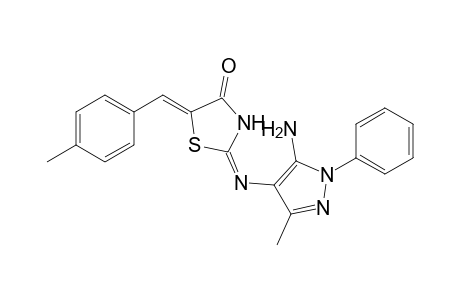 (Z)-2'-[(5-Amino-3-methyl-1-phenylpyrazol-4-yl)imino]-5'(4-methylbenzylidene)thiazolidin-4-one