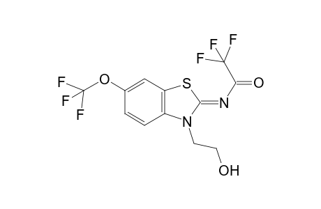 3-(2-Hydroxyethyl)-2-trifluoroacetylimino-6-trifluoromethoxy-2-benzothiazoline