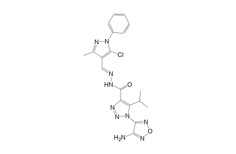 1-(4-amino-1,2,5-oxadiazol-3-yl)-N'-[(E)-(5-chloro-3-methyl-1-phenyl-1H-pyrazol-4-yl)methylidene]-5-isopropyl-1H-1,2,3-triazole-4-carbohydrazide