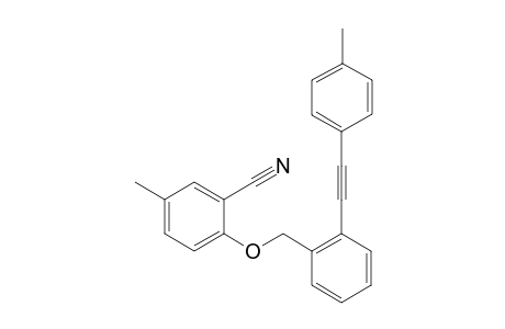 5-Methyl-2-[[2-(p-tolylethynyl)benzyl]oxy]benzonitrile
