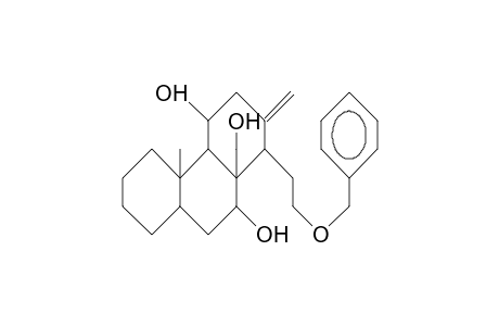 3b,8b-Dihydroxy-7b-hydroxymethyl-5-methylidene-1b-methyl-6a-(2-benzyloxy-ethyl)-tricyclo(8.4.0.0/2,7/)tetradecane