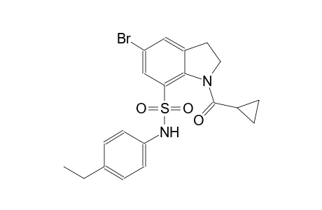 1H-indole-7-sulfonamide, 5-bromo-1-(cyclopropylcarbonyl)-N-(4-ethylphenyl)-2,3-dihydro-