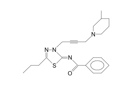 N-(3-[4-(3-Methyl-piperidino)-2-butynyl]-5-propyl-1,3,4-thiadiazol-2(3H)-ylidene)-benzamide