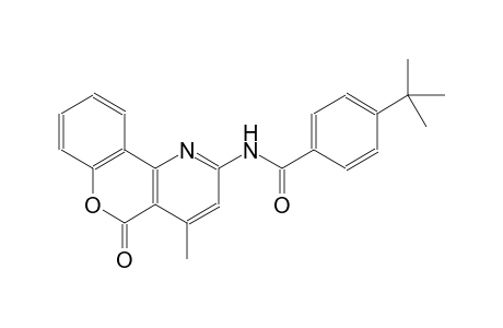 4-tert-butyl-N-(4-methyl-5-oxo-5H-chromeno[4,3-b]pyridin-2-yl)benzamide