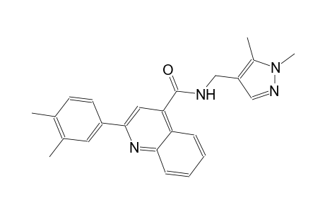 2-(3,4-dimethylphenyl)-N-[(1,5-dimethyl-1H-pyrazol-4-yl)methyl]-4-quinolinecarboxamide