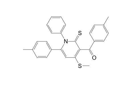(4-methylphenyl)-[6-(4-methylphenyl)-4-(methylthio)-1-phenyl-2-sulfanylidene-3-pyridinyl]methanone