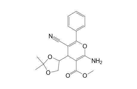 2-Amino-5-cyano-4-[2',2'-dimethyl-1',3'-dioxolan-4'-yl]-3-methoxycarbonyl-6-phenyl-4H-pyran