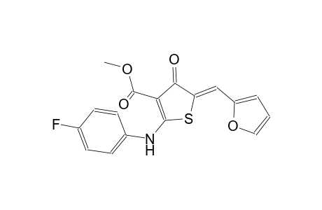 methyl (5Z)-2-(4-fluoroanilino)-5-(2-furylmethylene)-4-oxo-4,5-dihydro-3-thiophenecarboxylate