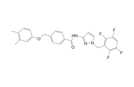 4-[(3,4-dimethylphenoxy)methyl]-N-[1-(2,3,5,6-tetrafluorobenzyl)-1H-pyrazol-3-yl]benzamide