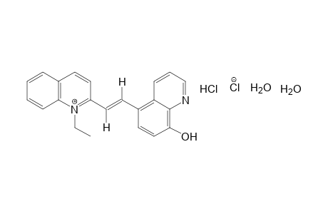 trans-1-ethyl-2-[2-(8-hydroxy-5-quinolinyl)vinyl]quinolinium chloride, hydrochloride, dihydrate