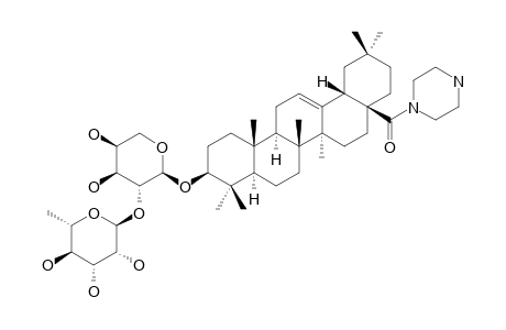 1-(PIPERAZIN-1-YL)-OLE-28-ONE-3-O-ALPHA-L-RHAMNOPYRANOSYL-(1->2)-ALPHA-L-ARABINOPYRANOSIDE