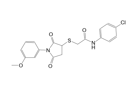 N-(4-chlorophenyl)-2-{[1-(3-methoxyphenyl)-2,5-dioxo-3-pyrrolidinyl]sulfanyl}acetamide