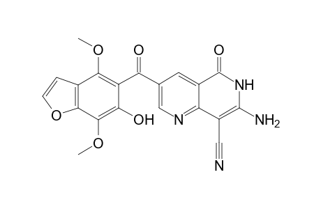 7-Amino-3-[(6-hydroxy-4,7-dimethoxy-1-benzofuran-5-yl)carbonyl]-5-oxo-5,6-dihydro-1,6-naphthyridine-8-carbonitrile