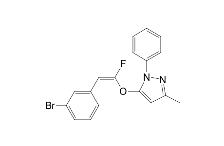 E)-5-((2-(3-bromophenyl)-1-fluorovinyl)oxy)-3-methyl-1-phenyl-1H-pyrazole