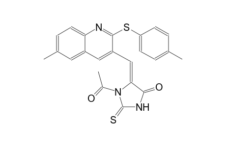 4-imidazolidinone, 1-acetyl-5-[[6-methyl-2-[(4-methylphenyl)thio]-3-quinolinyl]methylene]-2-thioxo-, (5Z)-