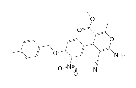 methyl 6-amino-5-cyano-2-methyl-4-{4-[(4-methylbenzyl)oxy]-3-nitrophenyl}-4H-pyran-3-carboxylate