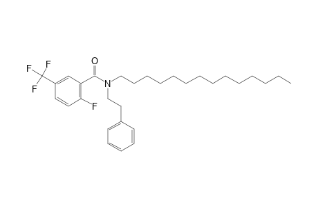 2-Fluoro-5-(trifluoromethyl)benzamide, N-(2-phenylethyl)-N-tetradecyl-