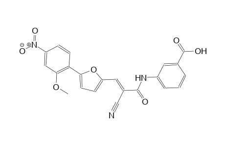 3-({(2E)-2-cyano-3-[5-(2-methoxy-4-nitrophenyl)-2-furyl]-2-propenoyl}amino)benzoic acid