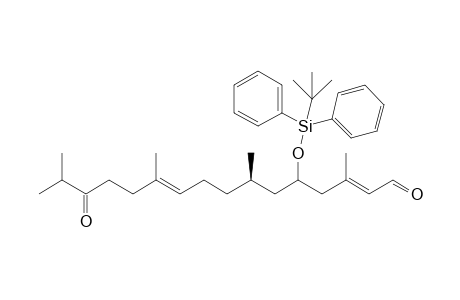 (2Z,10E)-(S)-2-(tert-Butyl-diphenyl-silanyloxy)-3,7,11,15-tetramethyl-14-oxo-hexadeca-2,10-dienall