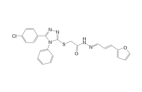 acetic acid, [[5-(4-chlorophenyl)-4-phenyl-4H-1,2,4-triazol-3-yl]thio]-, 2-[(E,2E)-3-(2-furanyl)-2-propenylidene]hydrazide