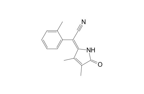 Benzeneacetonitrile, .alpha.-(1,5-dihydro-3,4-dimethyl-5-oxo-2H-pyrrol-2-ylidene)-2-methyl-, (E)-