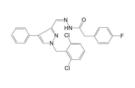 N'-{[1-(2,6-dichlorobenzyl)-4-phenyl-1H-pyrazol-3-yl]methylidene}-2-(4-fluorophenyl)acetohydrazide