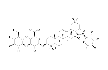 ALTERNOSIDE-X;CHICHIPEGENIN-3-O-BETA-D-GLUCOPYRANOSYL-(1->3)-BETA-D-GLUCURONOPYRANOSYL-28-ALPHA-L-RHAMNOPYRANOSIDE