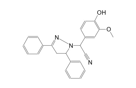 1H-pyrazole-1-acetonitrile, 4,5-dihydro-alpha-(4-hydroxy-3-methoxyphenyl)-3,5-diphenyl-