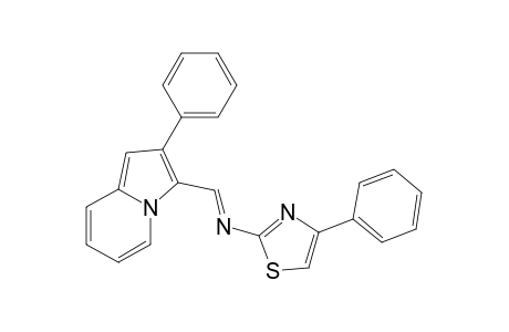 2-Phenyl-3-[(4-phenylthiazol-2-yl)iminomethyl]-indolizine